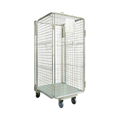 Warehouse Transport Logistics Trolley Folding Nestable Roll Container Trolley