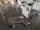 Load 250KG Stainless Steel Airport Trolley 2 Tier 4 Wheels With Brakes
