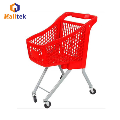 Mini Plastic Grocery Store Trolley For Child Kids Colourful Style