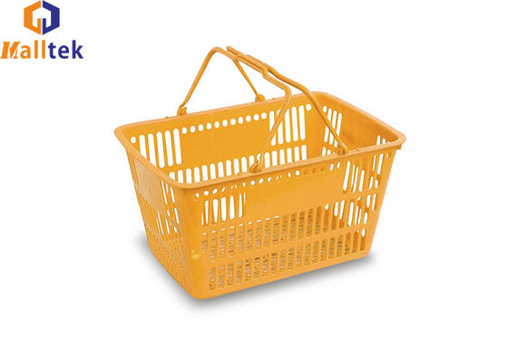 HDPP Plastic Supermarket Hand Shopping Baskets With Two Handle