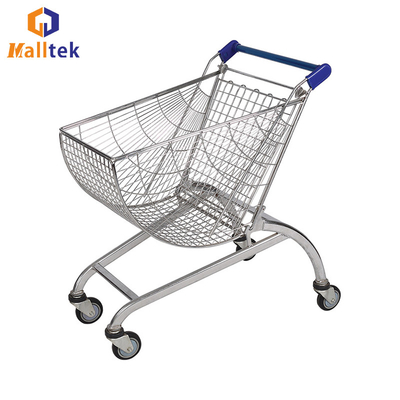 Fan Shaped Metal Foldable Shopping Trolley Cart With Baby Seat