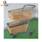 Customized New Style Two Layers Plastic Supermarket Trolley With 4 PU Wheels