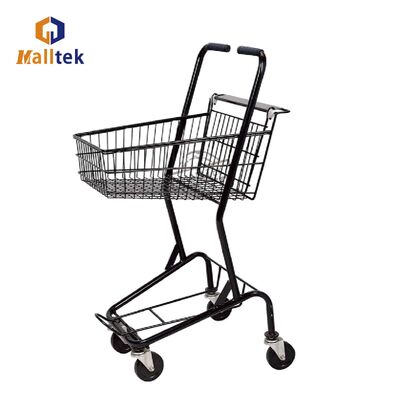 2 Layer Supermarket Shopping Trolley For Grocery 100KG Loading