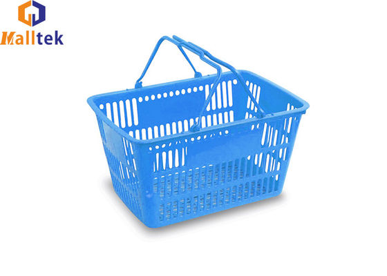 HDPP Plastic Supermarket Hand Shopping Baskets With Two Handle