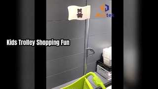 Детская тележка для супермаркета из полупластика с красочным дизайном
